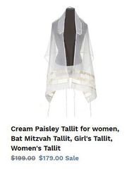 Buy the most sought after tallit for women only at GalileeSilks!